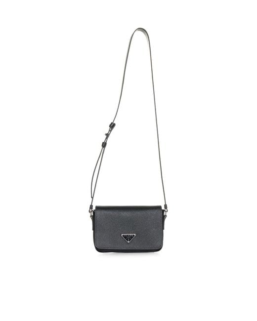 Prada White Shoulder Bag Saffiano Leather Calf for men