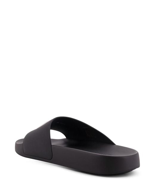 Givenchy Black Rubber Slide With Logo Lettering Patch for men