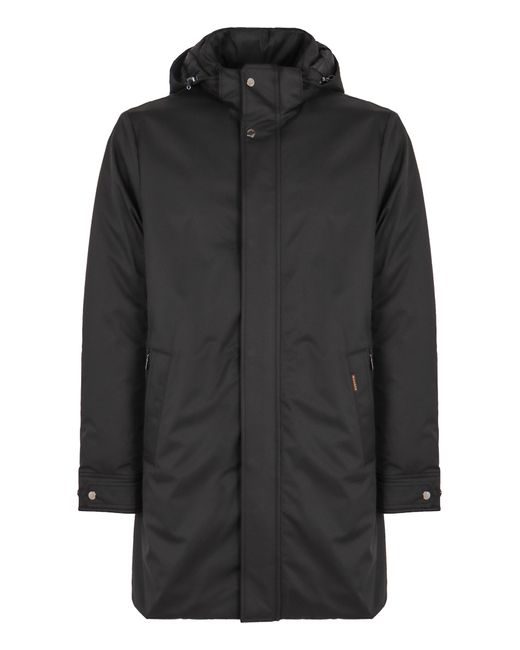 Moorer Black Vermont Technical Fabric Parka for men