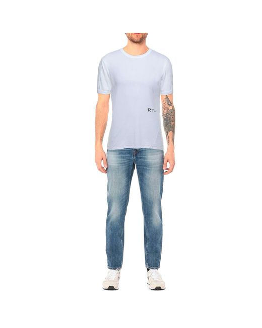 RTA Blue Logo Cotton T-Shirt for men
