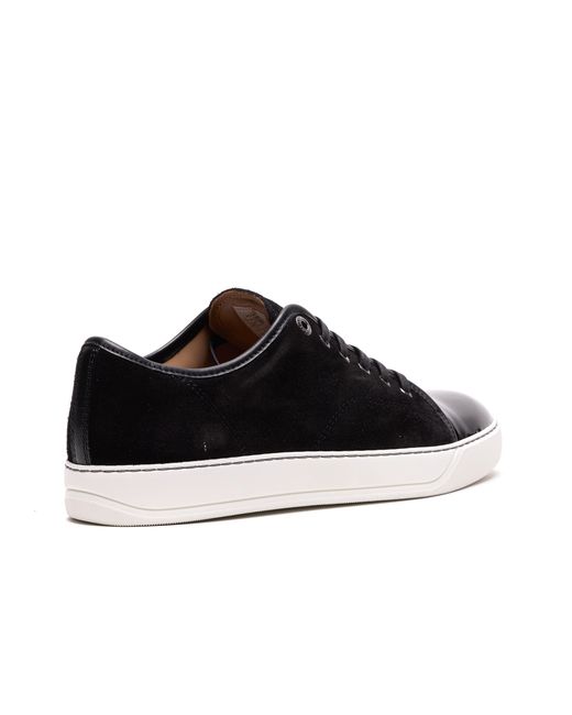 Lanvin Black Sneakers Suede And Patent Leather for men