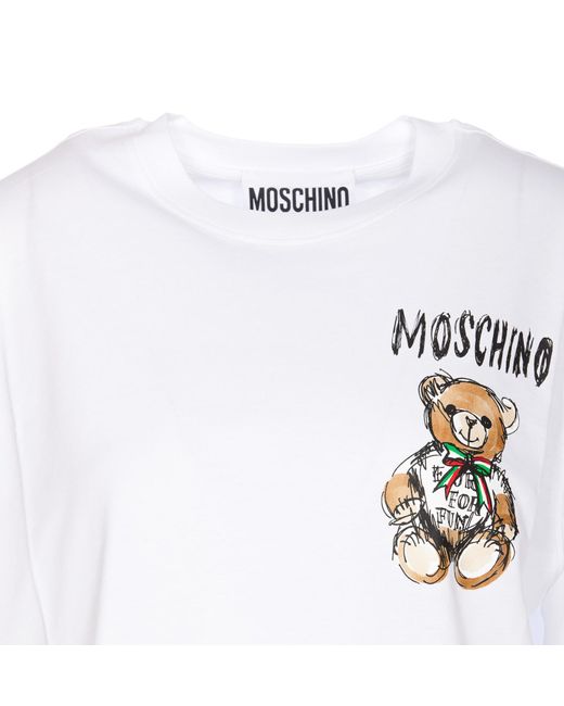 Moschino White T-shirts And Polos