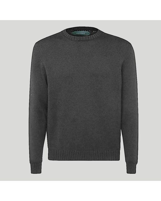 Zanone Gray Wool Sweater for men