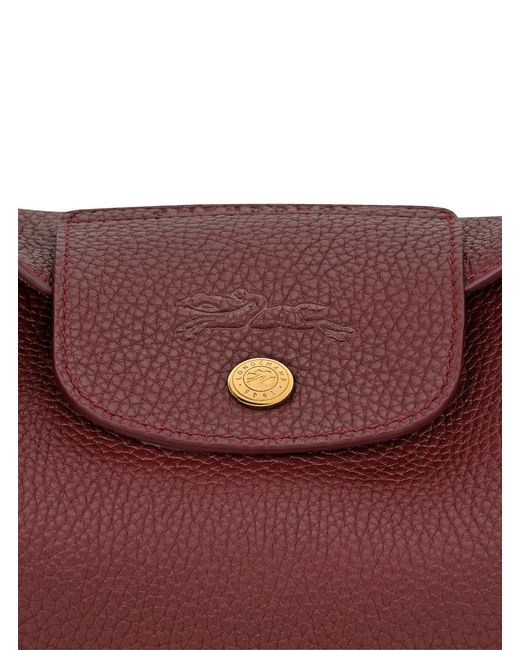 Longchamp Red Shoulder Bag Leather Calf