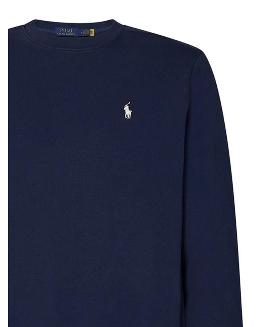 Polo Ralph Lauren Blue Sweatshirt Cotton Sweatshirts for men