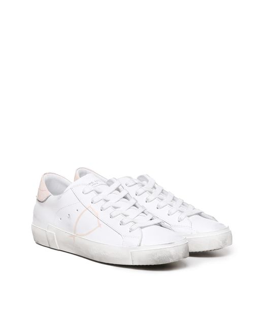 Philippe Model White Prsx Casual Leather Sneaker