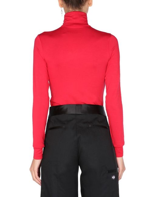 Raf Simons Red Turtle Neck Sweater