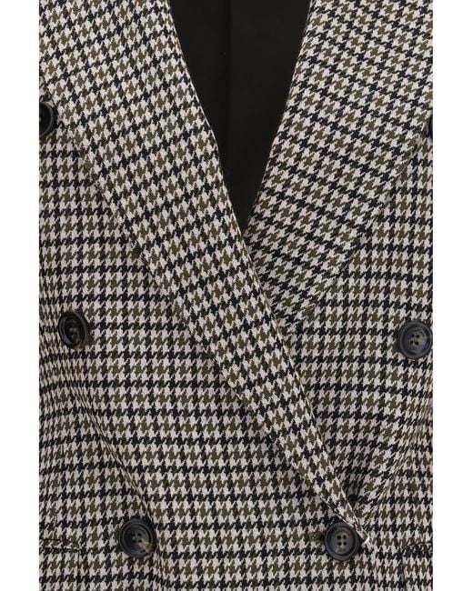 Max Mara Gray Blazer Eccelso Houndstooth Viscose Jacket