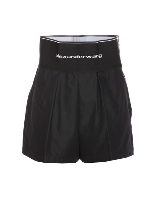 Alexander Wang Black Safari" Shorts With Logo