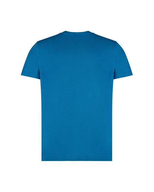 K-Way Blue Edouard Cotton Crew-Neck T-Shirt for men