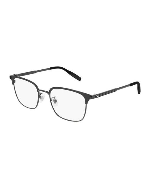 Montblanc Brown Frame And Lens Eyeglasses for men