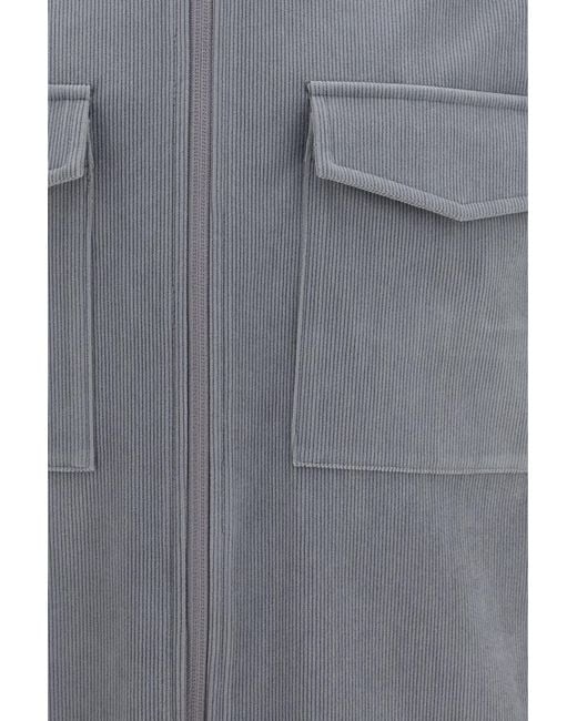 Laminar Blue Corduroy Zip Jacket Polyester for men