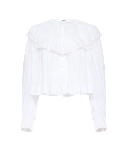 Chloé White Shirts Cotone