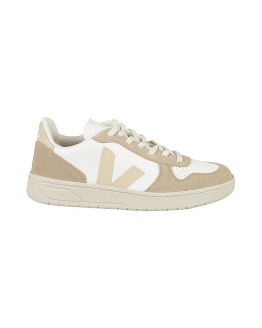 Veja White V10 Ch Leather Pelle Calzature for men