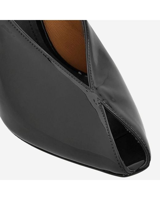 Ferragamo Black Leather Wedges