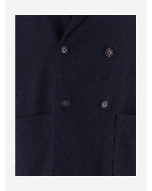 Boss Blue Stretch Wool Blend Jacket Virgin for men