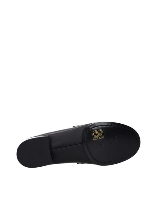 Givenchy Black Leather Slip-On Loafers