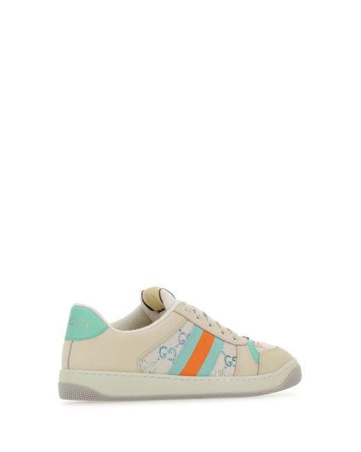 Gucci Multicolor Screener Monogram-print Leather And Canvas Low-top Trainers