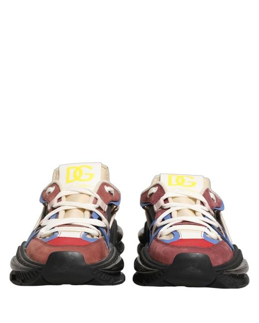 Dolce & Gabbana Black Panelled Airmaster Sneakers Shoes Fabric for men