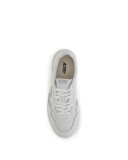 Autry White Sneakers Medalist Low Trainers for men