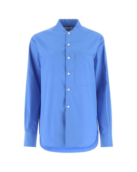 Quira Blue Cerulean Poplin Shirt