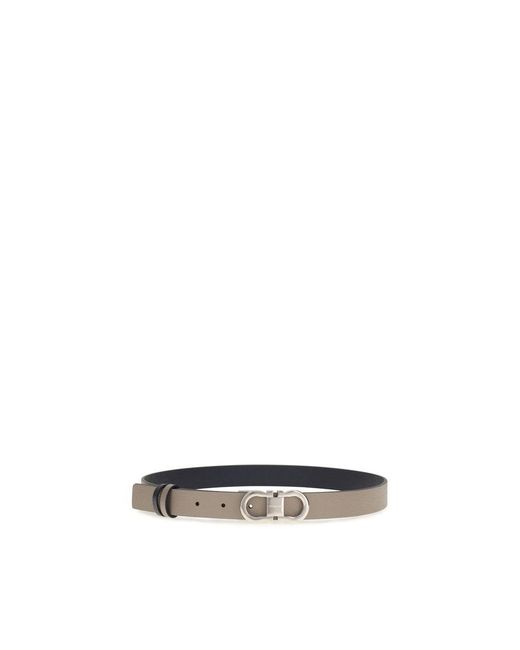 Ferragamo Metallic Calf Leather Bos Taurus Regular Belt