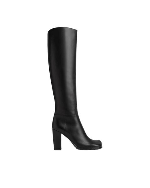 Bottega Veneta Black Storm Square-Toe Boots