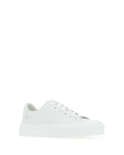 Givenchy White Leather City Light Sneakers