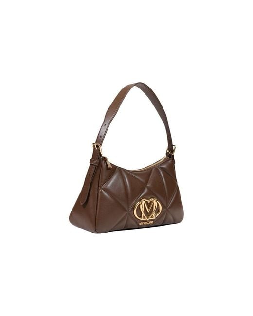 Love Moschino Brown Polyethylene Handbag Bag