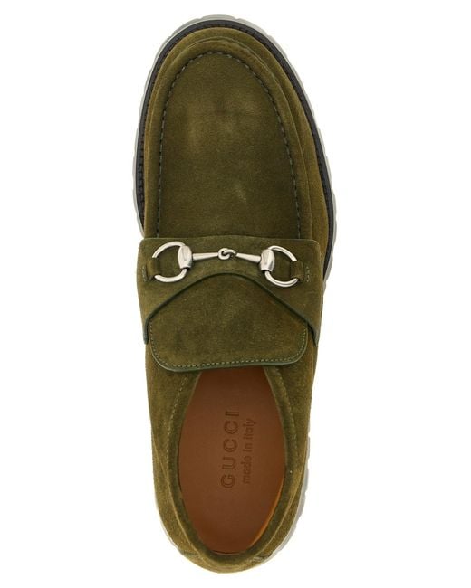 Gucci Green Horsebit Ankle Boots for men