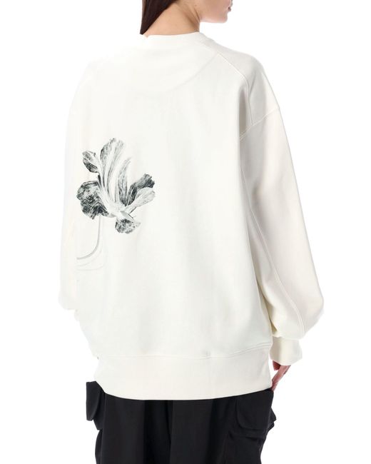 Y-3 White Graphic French Terry Sweatshirt
