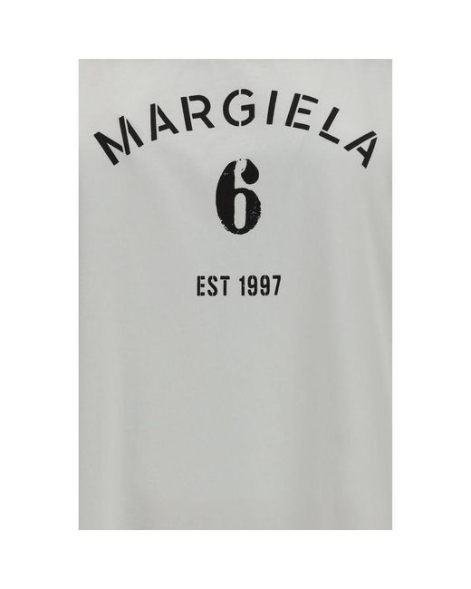 MM6 by Maison Margiela Gray Cotton Long Sleeve T-Shirt
