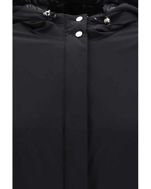 Herno Black Hooded Down Jacket Outer Polyamide