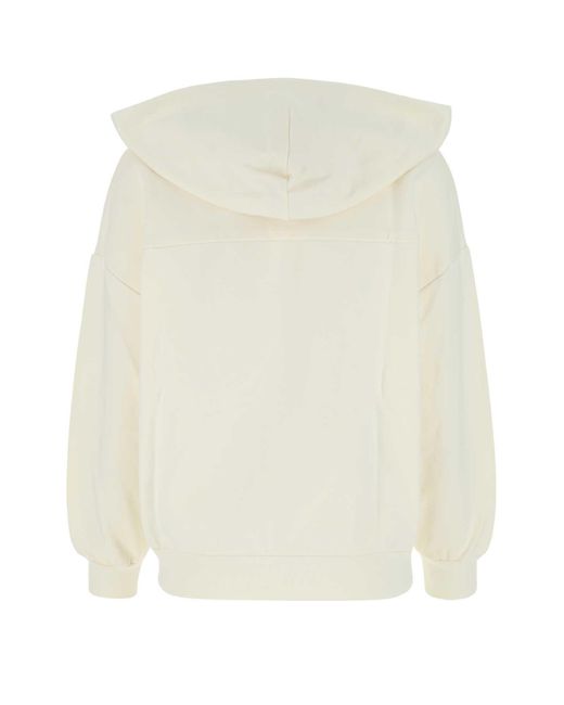 Alexander McQueen White Ivory Cotton Oversize Sweatshirt