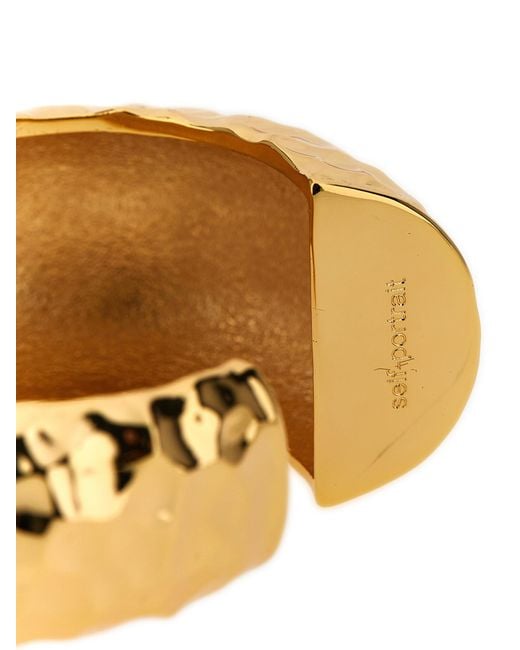 Self-Portrait Metallic 'Hammered Cuff' Bracelet
