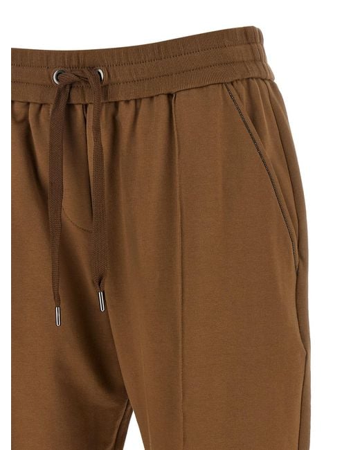 Brunello Cucinelli Brown Cotton Joggers (Workout Pants)