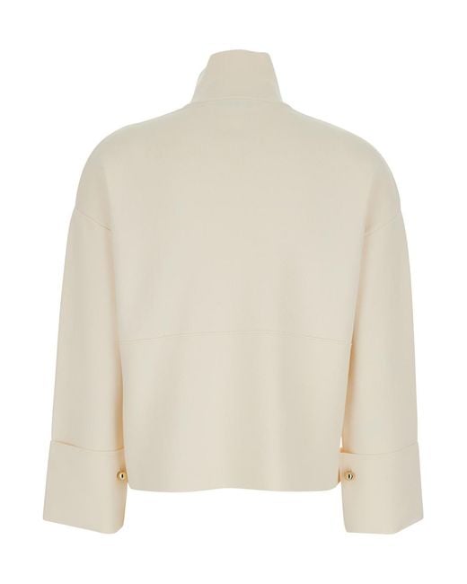 Max Mara White Sweatshirt Formato Viscose Sweatshirts