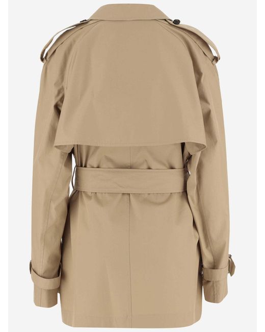 Burberry Natural Double Breasted Belted Trench Coat