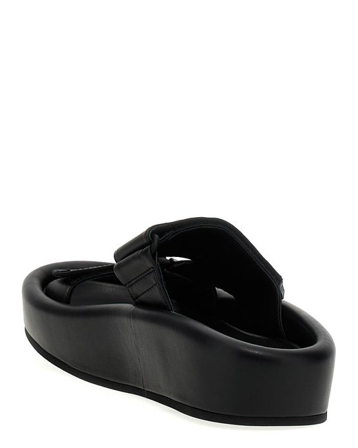 MM6 by Maison Martin Margiela Black Platform Sandals for men