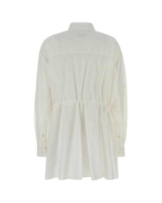 Balenciaga White Poplin Shirt Dress