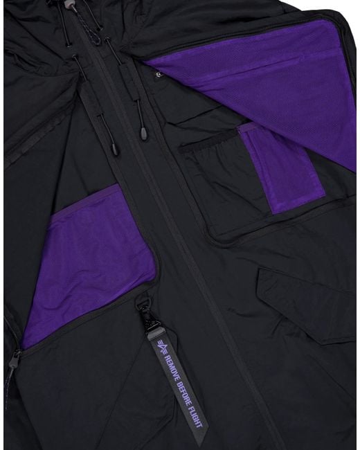 Alpha Industries Black Utility Uv Fishtail Jacket Clothing Coats for men