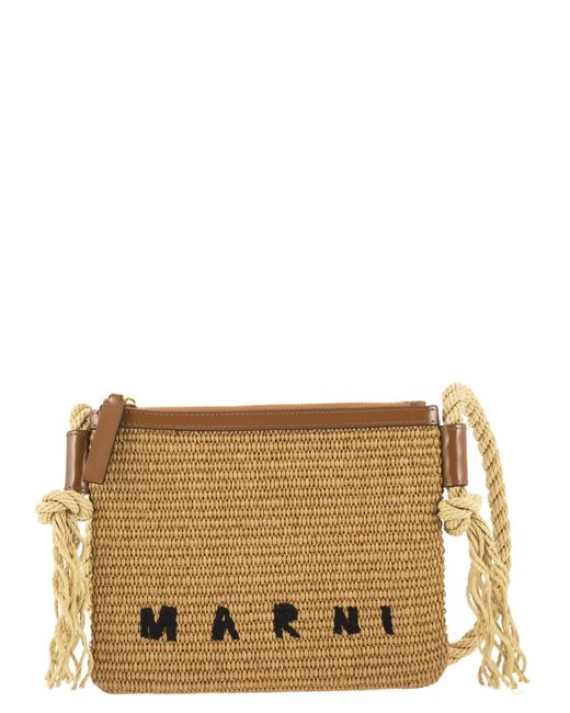 Marni Brown Marcel Summer Bag With Rope Shoulder Strap