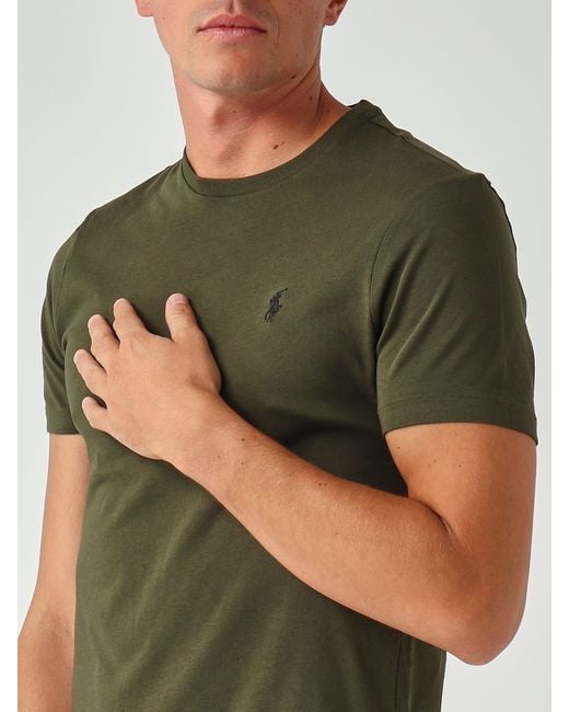 Polo Ralph Lauren Green T-Shirt M/C Girocollo for men