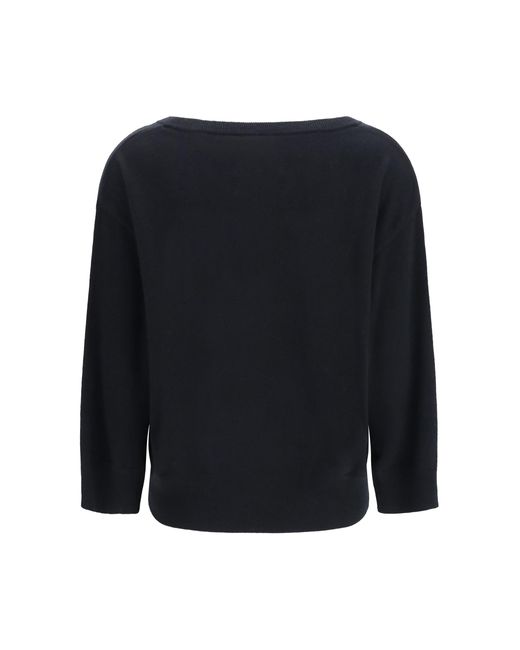 Extreme Cashmere Black Cashmere Sweater N°491 Pearl