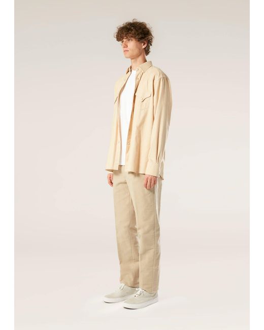 Doppiaa Natural Aalghero Straight-Leg Pleated Cotton-Flannel Trousers for men