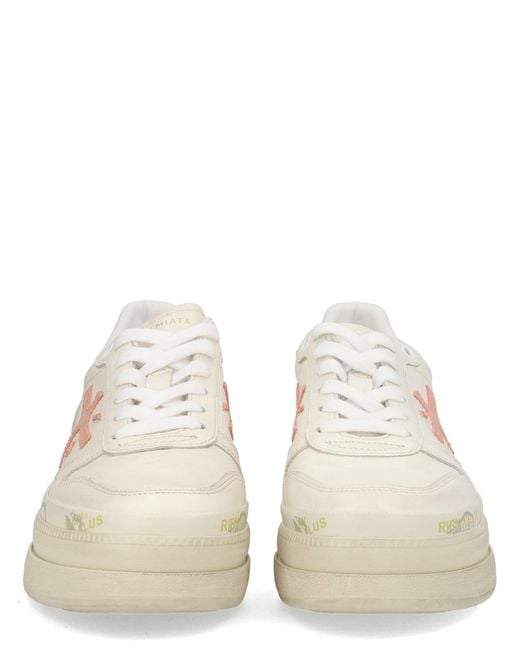Premiata Natural Sneaker Micol Calf Leather Trainers