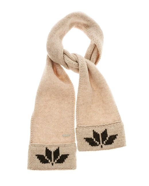DSquared² Natural Snowflakes Logo Knit Wool Scarf Accessories for men