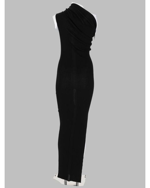 Rick Owens Black Knit Dress Athena New Wool