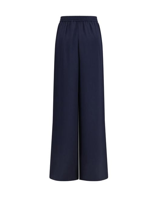 Max Mara Blue Volonta Silk Pants