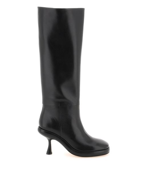 boots with acrylic heel